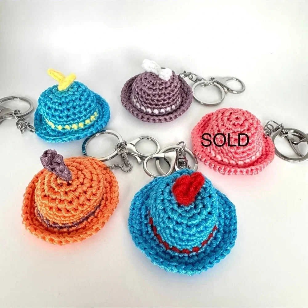 New Handmade Keychains Mini Hats $15 Each